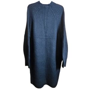 Express womens Oversized black sweater dress large new with tags nwt black